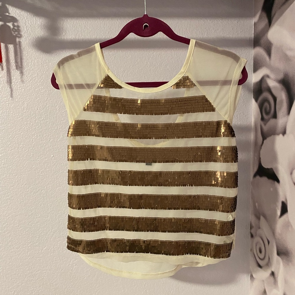 Cream Bebe blouse